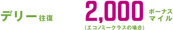 �f���[���� 2,000�{�[�i�X�}�C�� �i�G�R�m�~�[�N���X�̏ꍇ�j